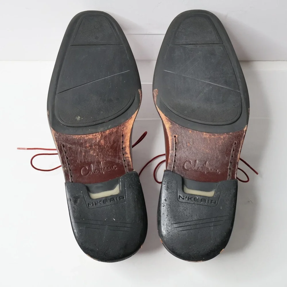 Cole Haan Nike Air Mens Brown Leather Split Toe Derby Dress‎ Shoes Size 9 M
